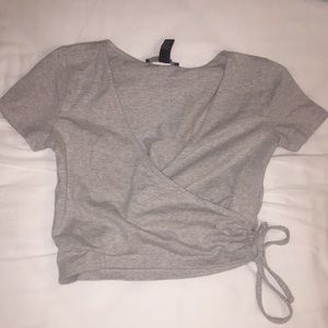 Grey crop top